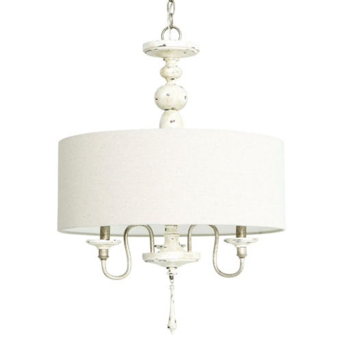 Progress Lighting Annecy Collection 3-light Antique Distressed Ivory Pendant