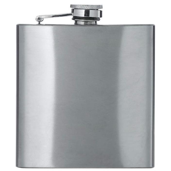 Wholesale lot of (100) Maxam 6oz Stainless Steel Flask