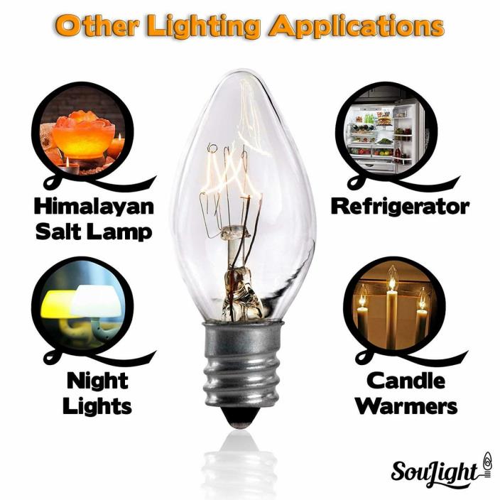 Salt Rock Lamp Bulb 10 Pack 15 Watt Replacement Bulbs With Candelabra Base Clear