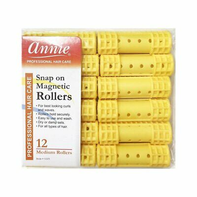 Annie #1223 Snap On Magnetic Rollers MEDIUM (12CT)