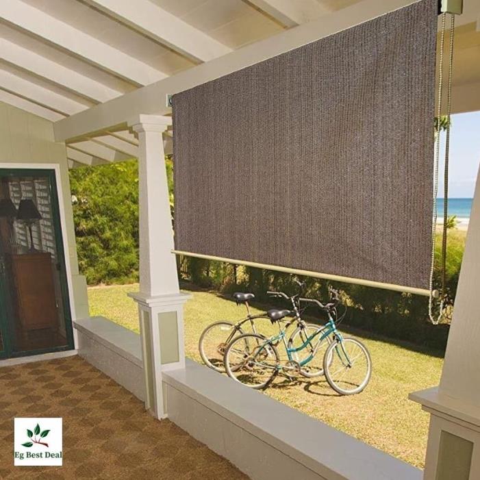 Solar Shade Blind House Sun Screen Block UV Home Window Porch Roller In Outdoor