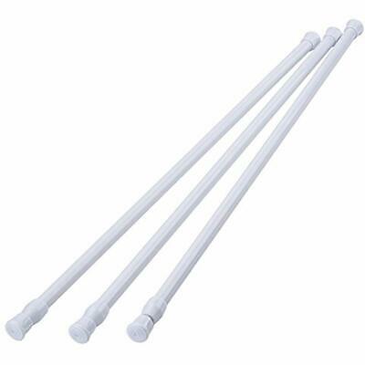 Hotop 3 Pack Cupboard Bars Tensions Rod Spring Curtain Rod, Adjustable Width