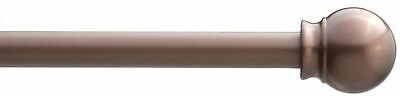 Project Source 28-in To 48-in Rustic Brown Steel Single Curtain Rod