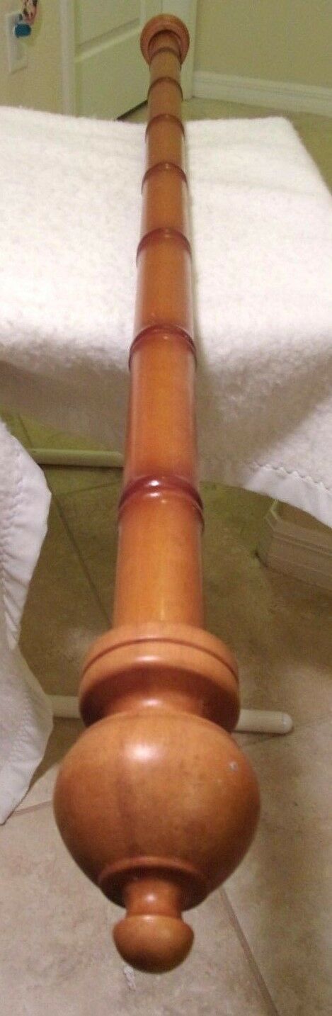 Mint Tropical Beach Style Bamboo Single Curtain Rod + Finials Various Lengths