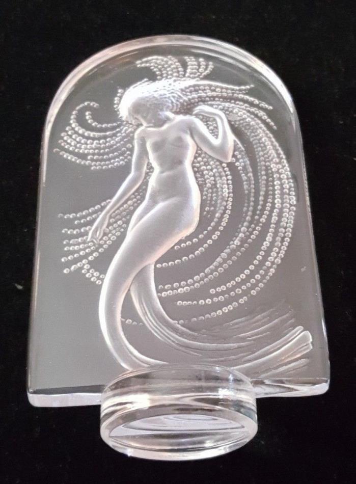 3.75” Lalique Crystal Naiade Water Nymph Paperweight