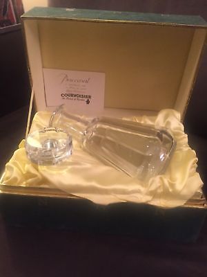 Beautiful Baccarat France Crystal Glass Courvoisier Decanter Stopper Orig Box