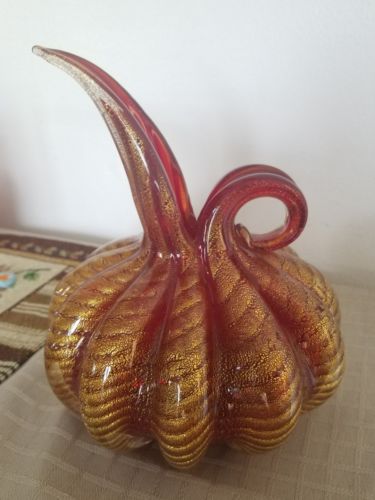 Ercole Barovier Toso Murano Red with Gold Flecks Art Glass Pitcher