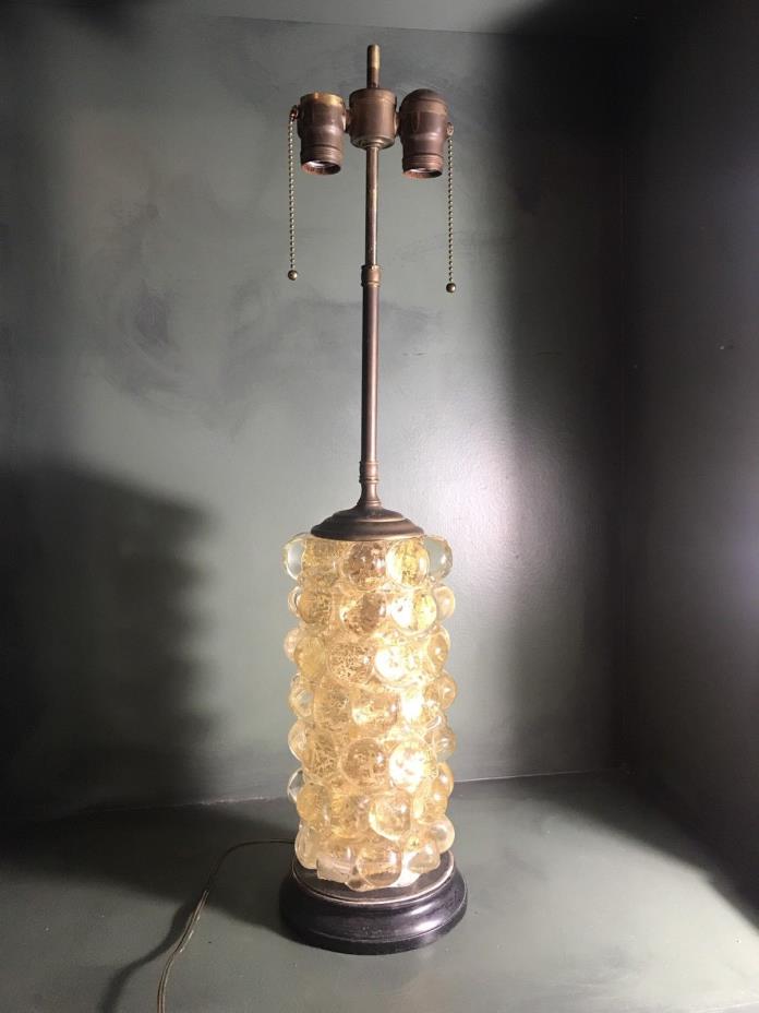 Barovier Toso & Co. Murano Gold A Lenti Table Lamp Circa 1940's