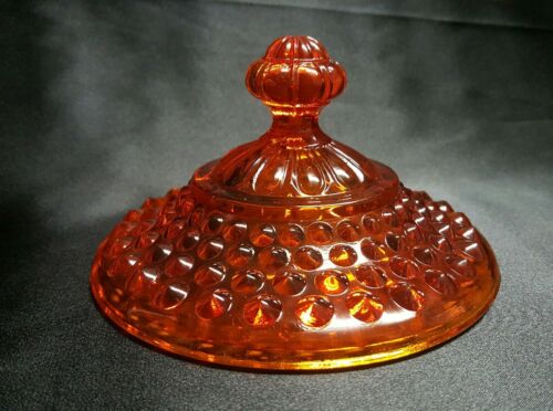 Fenton Amberina Hobnail Lid for Compote Candy Dish