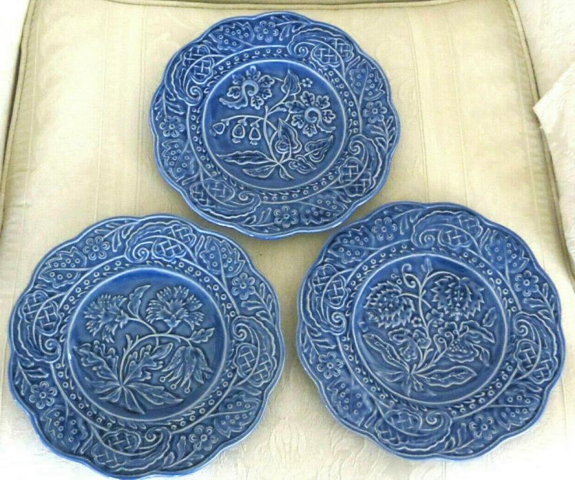 Set(3) Bordello Pinheiro Blue Plates 9