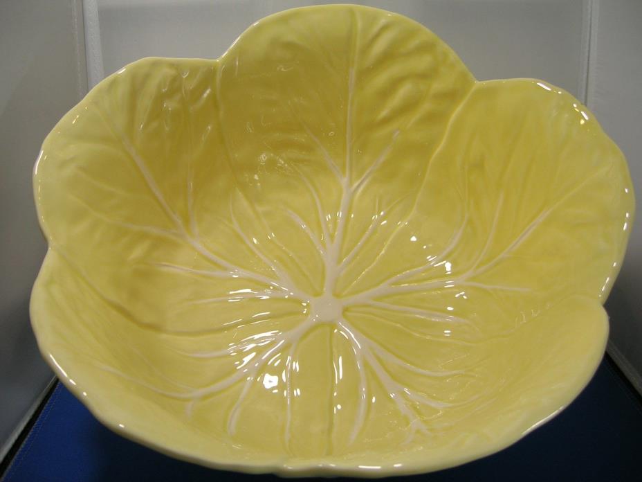 Bordallo Pinheiro Salad Bowl Large Cabbage Yellow