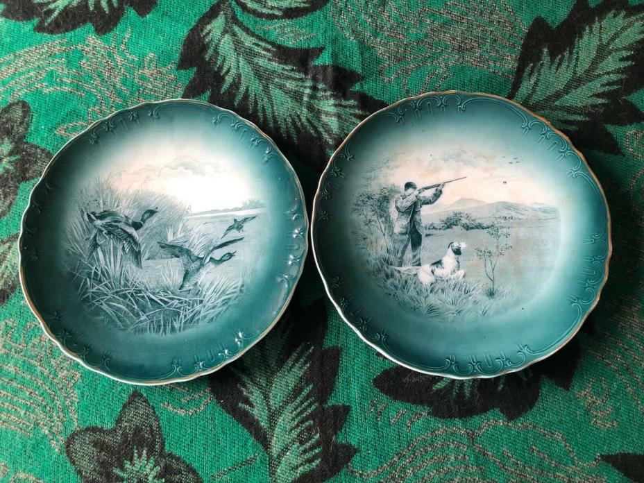 Buffalo Pottery, Collectible Plates, tile: Wild Ducks and The Gunner