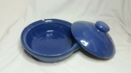 Bybee Pottery Blue Casserole Dish w/lid.