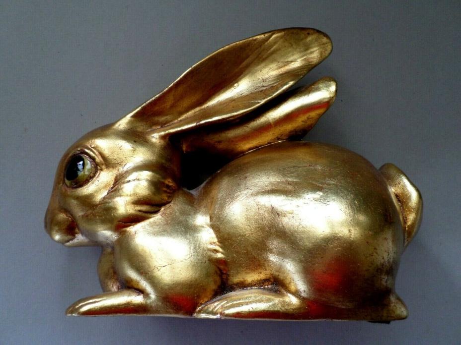 Vintage Freeman McFarlin Pottery Gold Rabbit Bunny