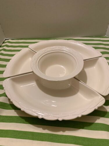 Sharon California Pottery Divided Tray Relish Platter - 6 Pieces