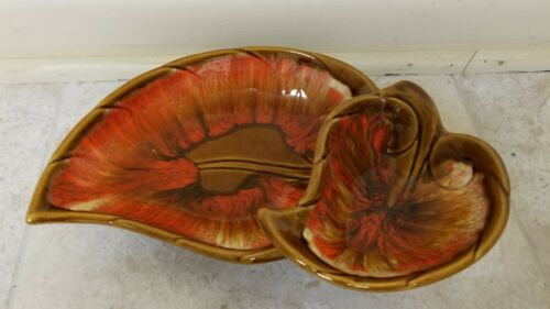 VINTAGE MAURICE OF CALIFORNIA POTTERY CHIP & DIP DISH