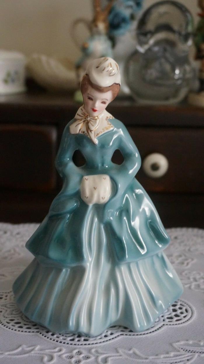 VINTAGE California Florence Ceramics Ellen Figurine With Green Dress, U. S. A
