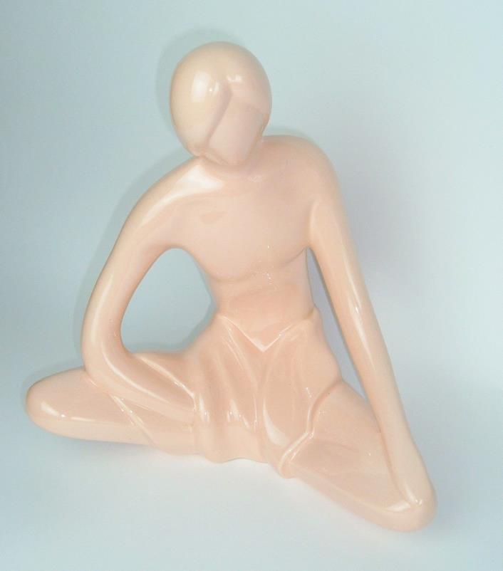 Vintage 1989 JARU Art Pottery Abstract Figurine Sculpture wearing Loincloth
