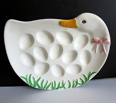 Treasure Craft Vintage Goose Duck Deviled Egg Platter Tray 12x9.5 Easter FREE SH