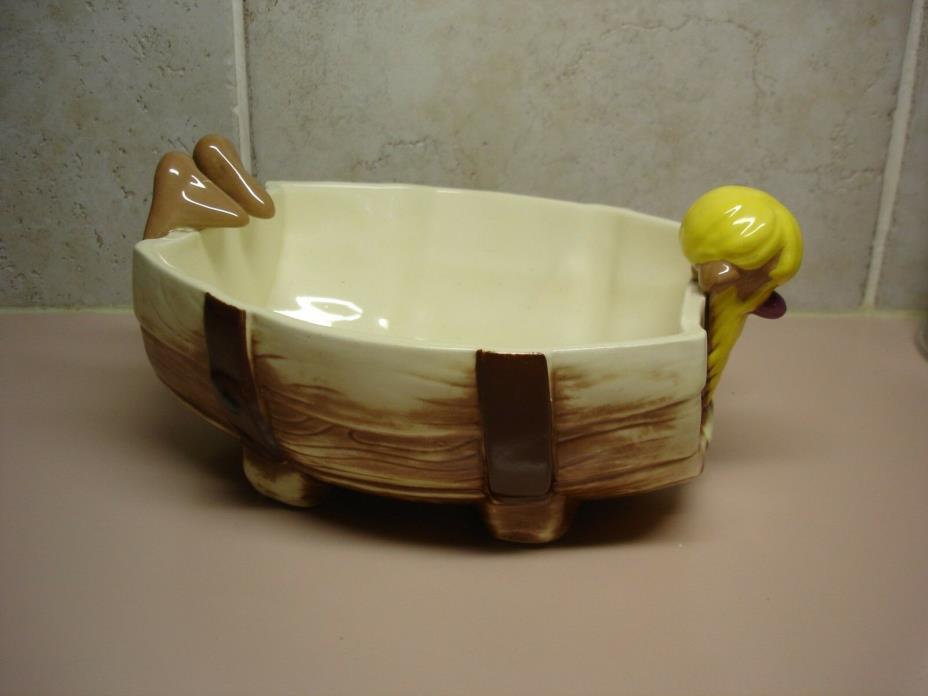 Twin Winton Hillbilly Clem Pretzel Bowl Yellow Hair Perfect Condition