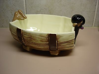 Twin Winton Hillbilly Clem Pretzel Bowl Black Hair Nice Condition