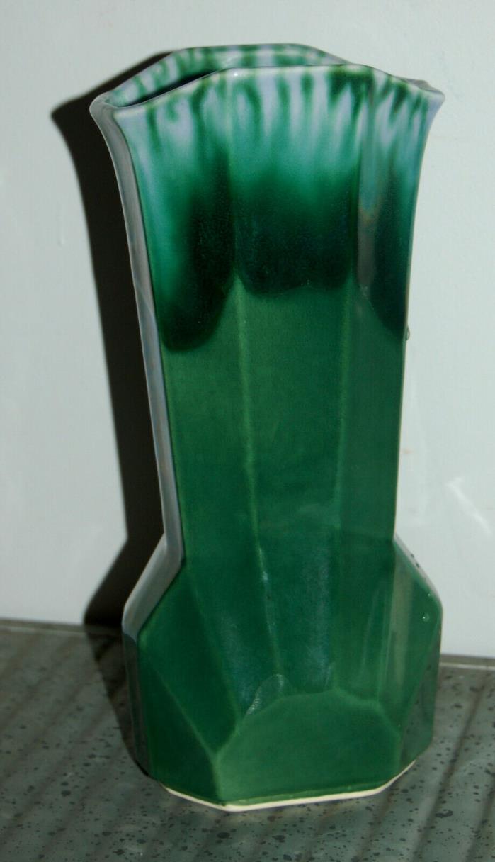 Romco USA - Rocky Mountain Pottery Vase - Green Drip, Art Deco