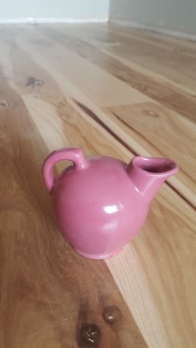 Vintage Prairie Rose Rosemeade Pottery Syrup Jug Small Pitcher N Dakota Pink