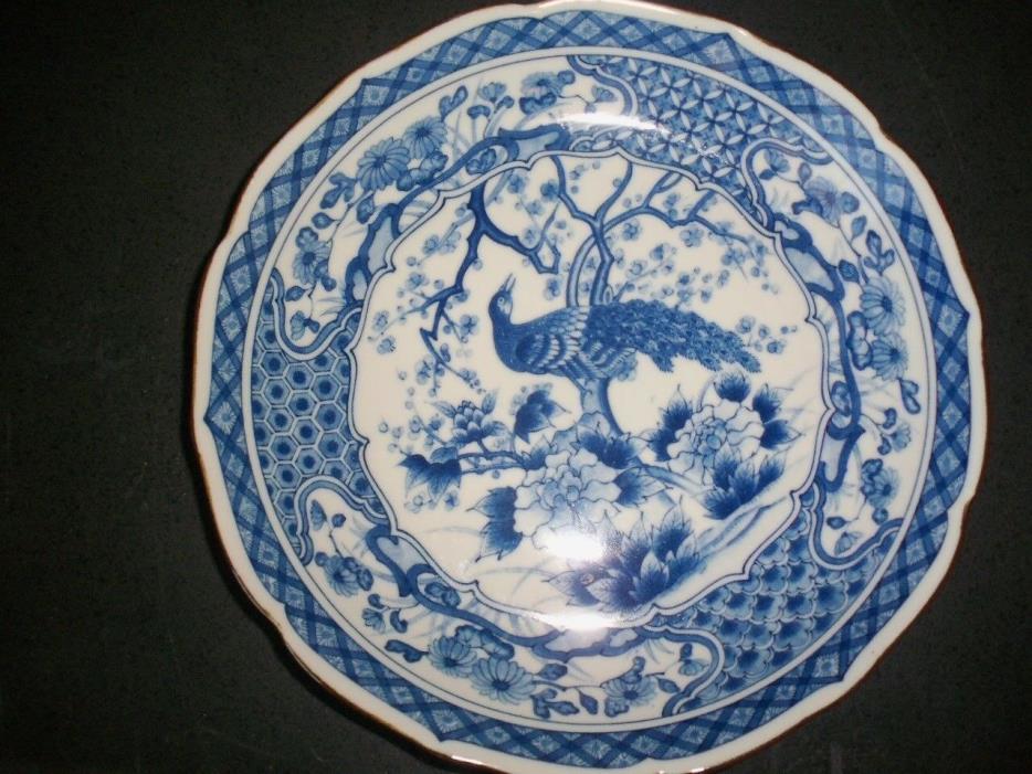 Collactibale blue hand painted decorated blue plate from Holland, 9