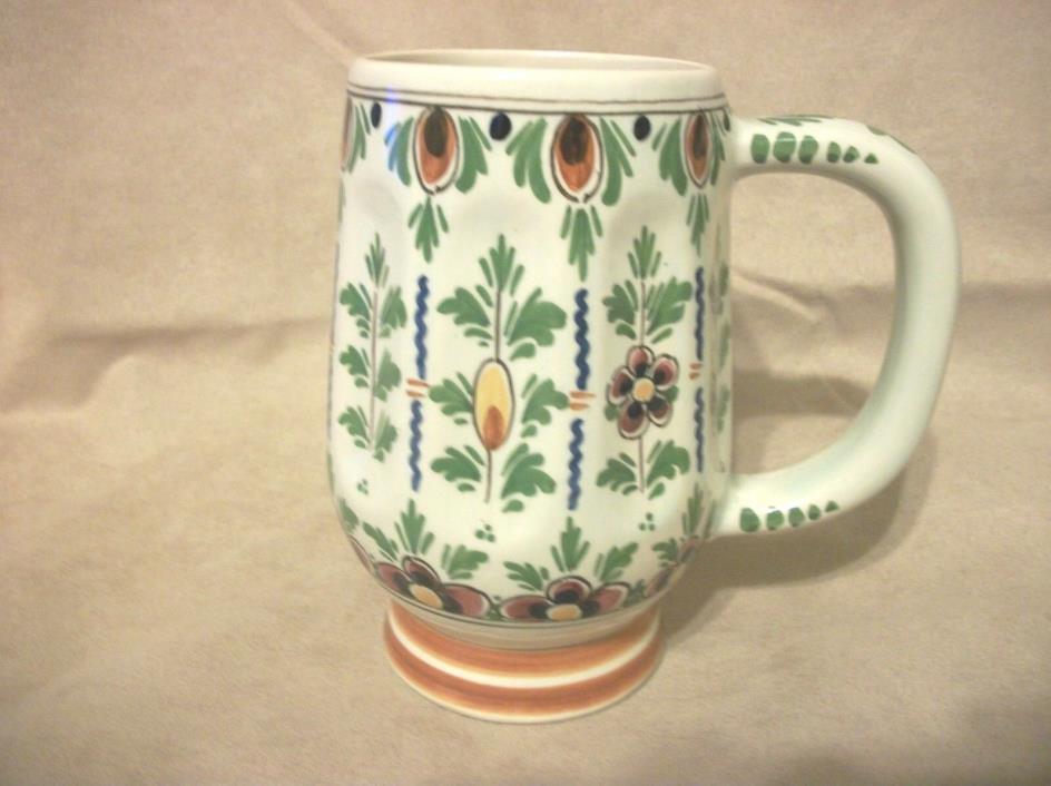 Vintage, DP Delft Colorful Floral Coffee Mug, Unique Delft Design