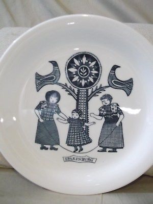 1960's Folk Art graphics Plate city of Spakenburg Royal Sphinx Maastricht 8 dia
