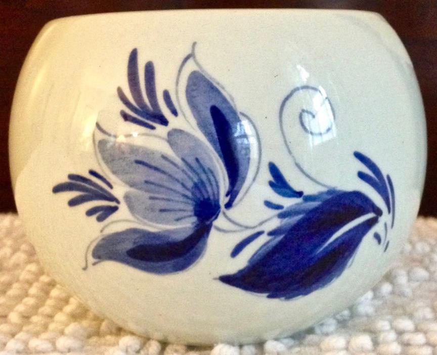 Delfts RA Blue Tulip Signed 1556A Floral Bowl Hand Painted Made In Holland, 3
