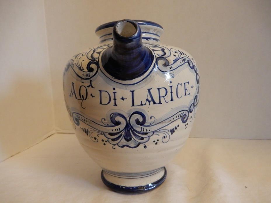 Italian Faience Wine Jug - Hand painted - 8