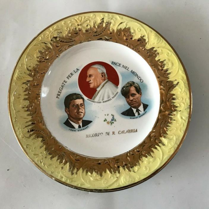 Diamondstone Collector Plate Joannes XXIII Pontifex Maximus John Robert Kennedy