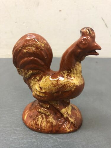 4.5” Lester Breininger Rooster Chicken 1997 Redware Folk Art Robesonia
