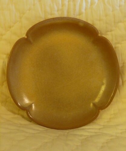 Frankoma pottery brown tan plate 6.5