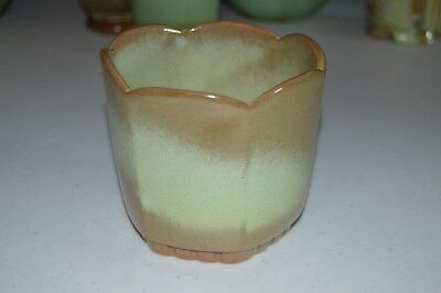 Frankoma Pottery Prairie Green Scalloped Edge Prarie Green Planter 37 - Nice