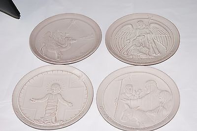 Lot of 4 Frankoma Nativity Plate Plates 1970 - 1971 - 1972 - 1973