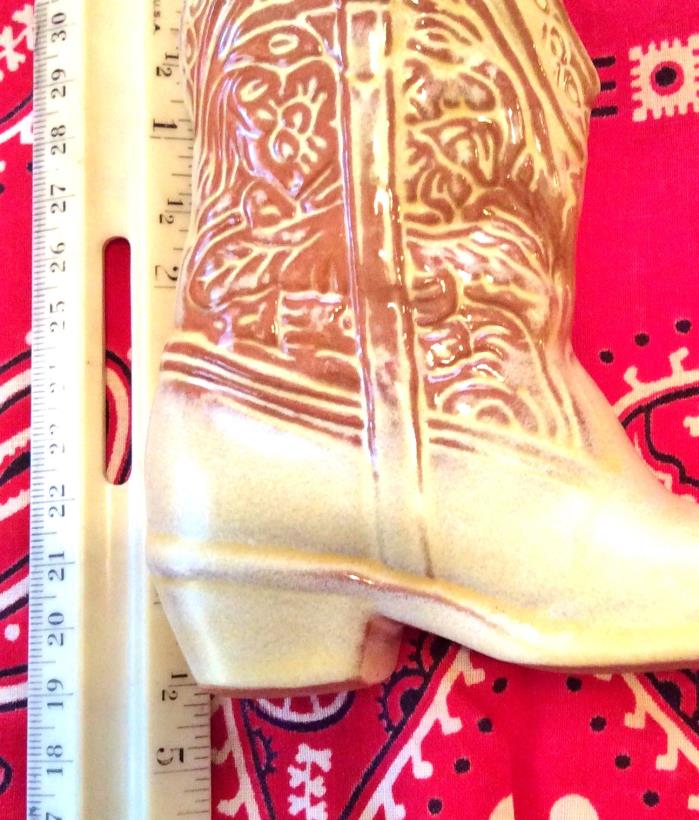 1970's Frankoma Western Mini Small Cowboy Boot #134 Desert Gold 4 3/4