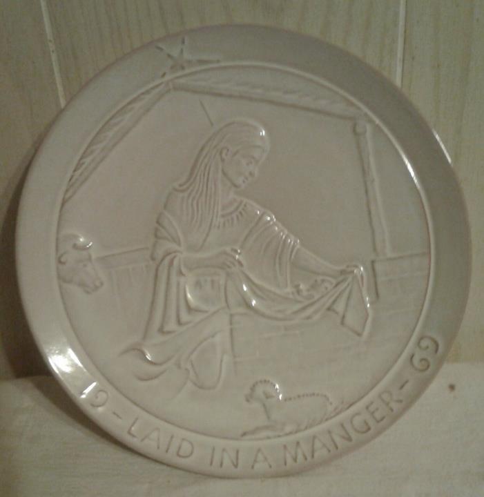1969 Frankoma Collector Plate - Laid In A Manger - John Frank Annual Christmas