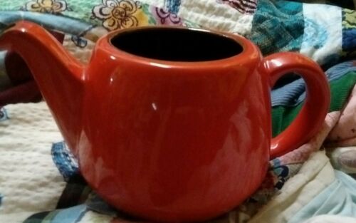 Frankoma pottery 6T burnt orange teapot without lid  very pretty Flame