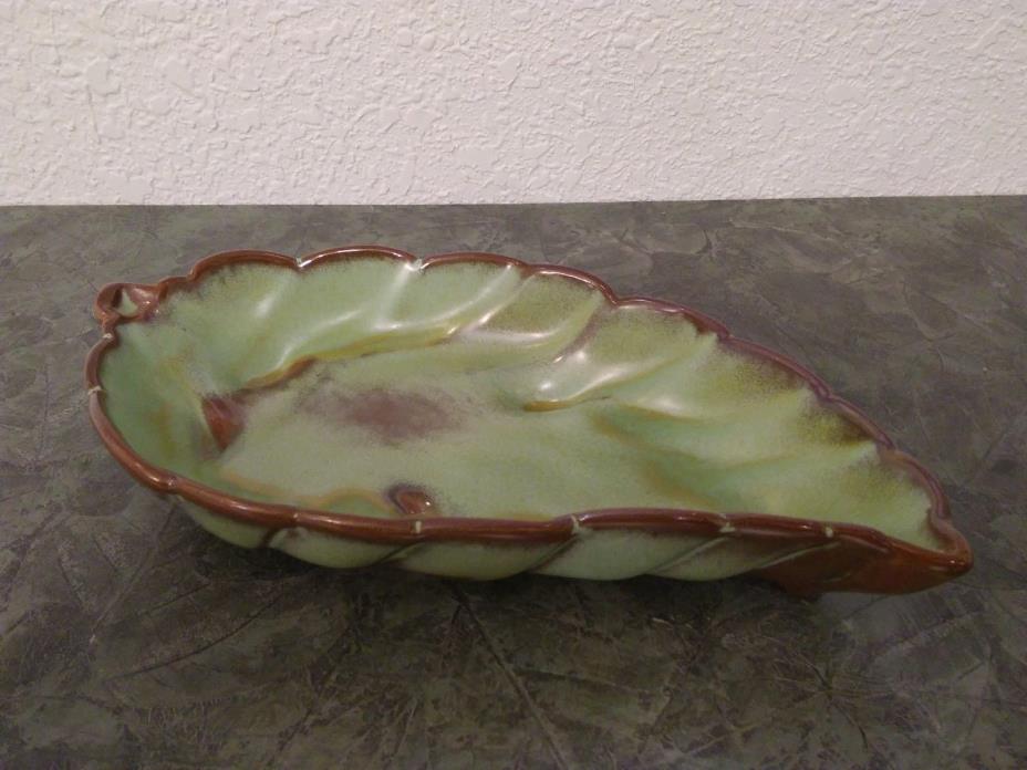 Frankoma Green Leaf Dish 225 Vintage