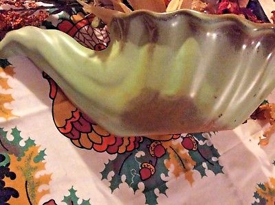 Frankoma Prairie Green Cornucopia #222 Horn of Plenty Ada Clay?