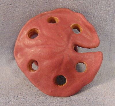 VINTAGE FULPER LILY PAD LEAF FLOWER FROG ARTS CRAFTS MATTE UNUSUAL COLOR