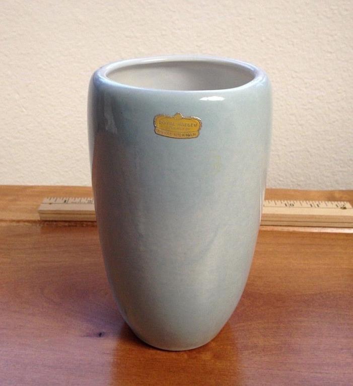Vintage Royal Haeger Blue Vase Designed by Royal Hickman