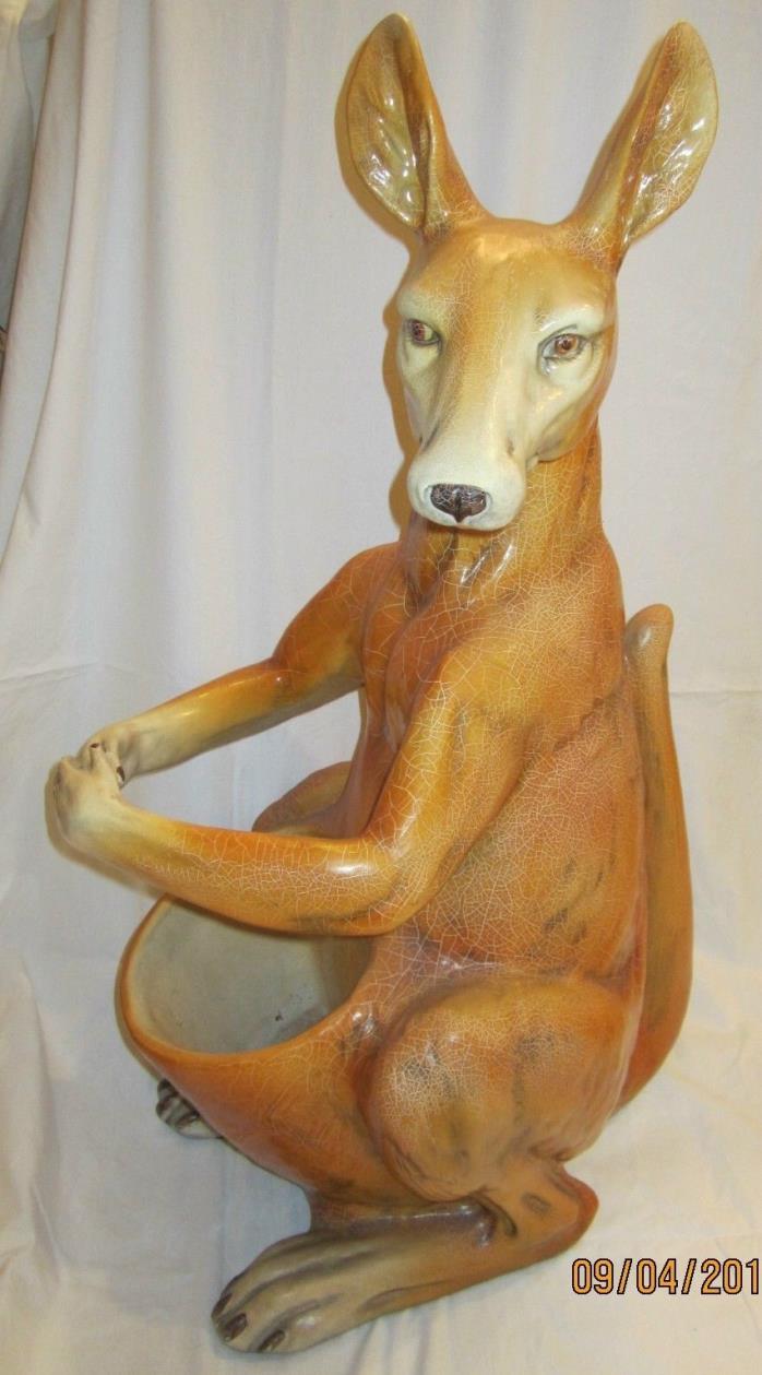 Kangaroo ceramic itialian glazed planter
