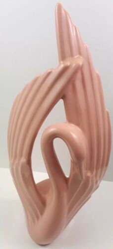 Vintage Royal Haeger Large Coral Swan #6038 Art Deco 20” Tall