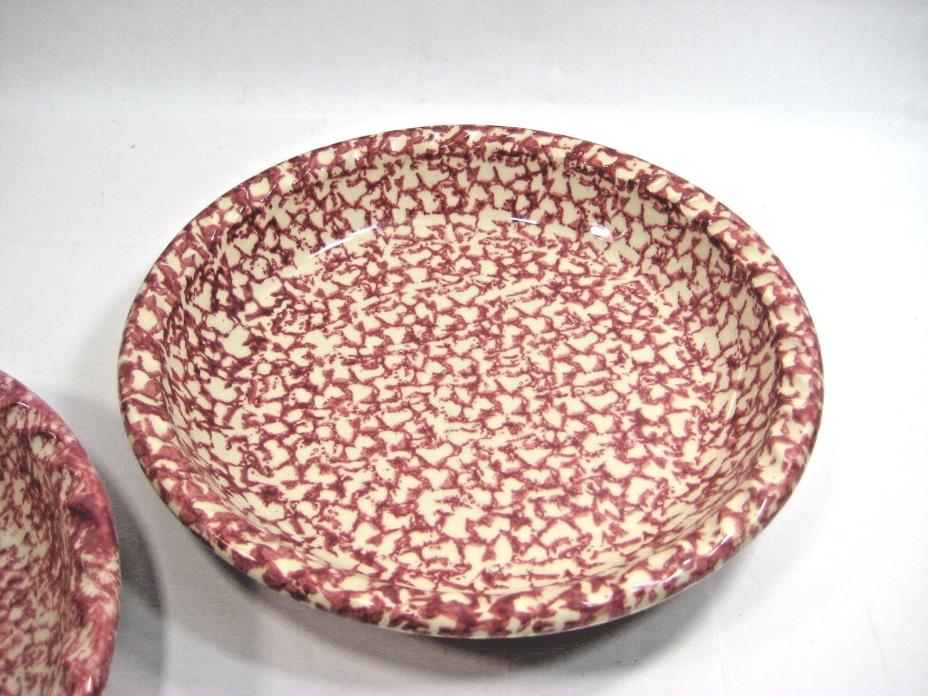 Gerald E Henn Rose Red Spongeware Rare Pie Baking Plate Bowl Buy More Save More