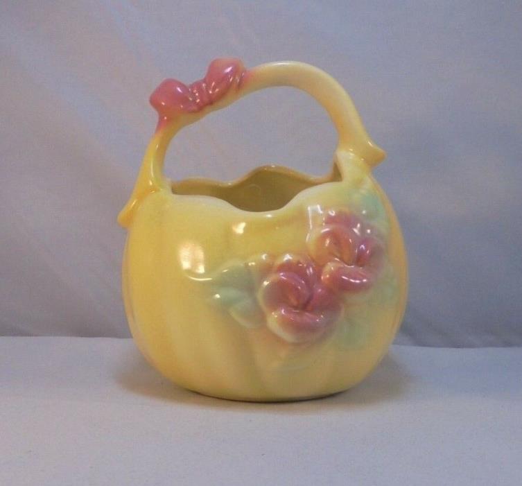 Vintage Hull Art Pottery USA 84 Sunglow Line Basket Vase