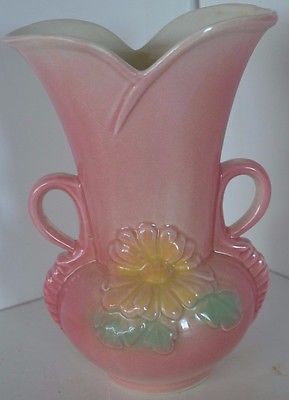 Vintage Hull Vase Flower Pottery Pink 95