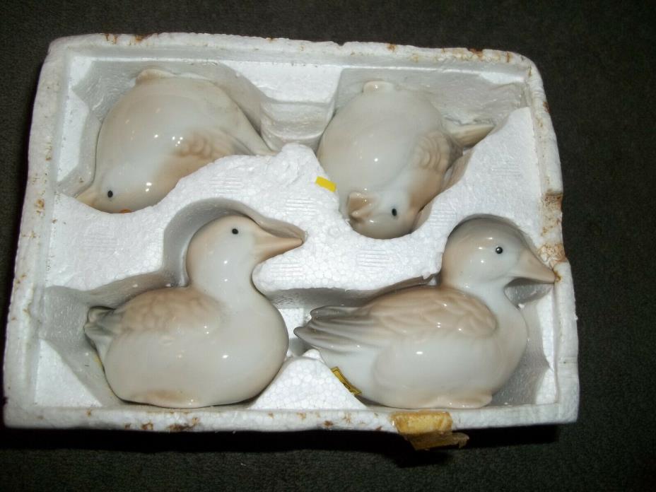 Set of 4 Beautiful PorcelainI Japan BIRD Figurines